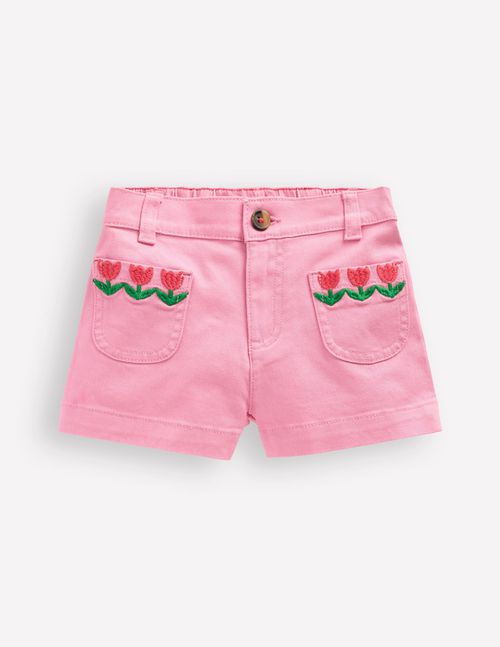 Girls Patch Pocket Shorts in Pink | Size 2-3 Years