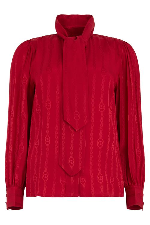 Silk Bow Tie Collar Shirt