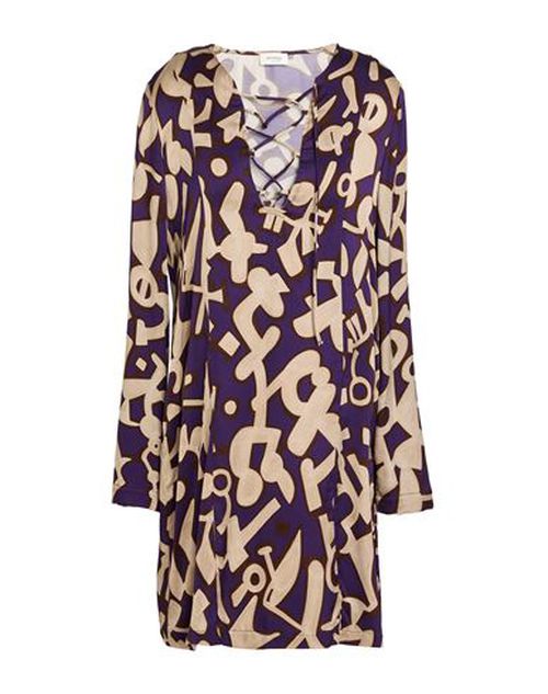 Woman Mini dress Dark purple Size 10 Viscose