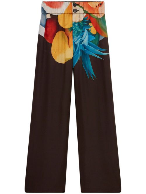 Salpicon wide-leg trousers - Brown