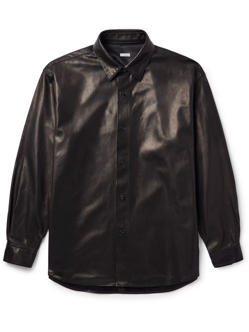 Leather Shirt Jacket