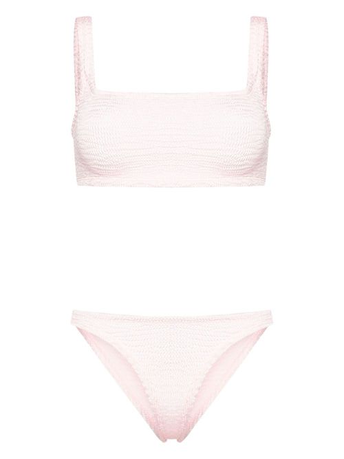 Emily smock-design bikini set - Pink