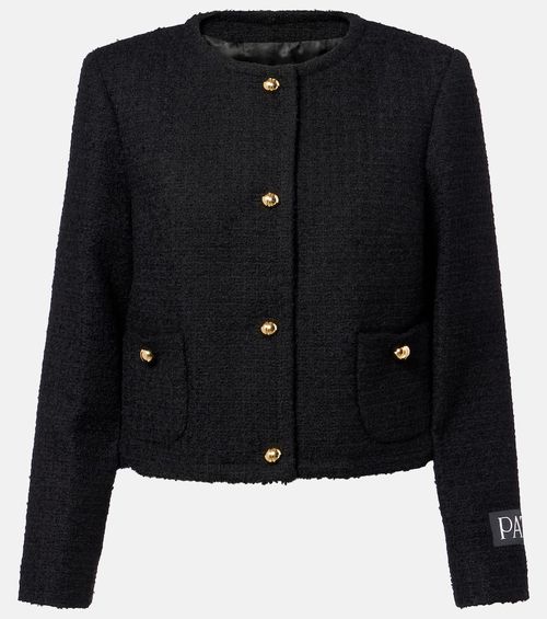 Wool-blend tweed jacket