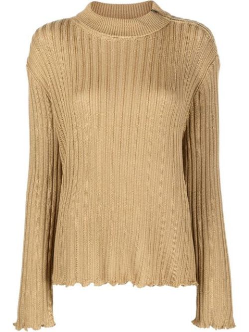 Ribbed high neck jumper
