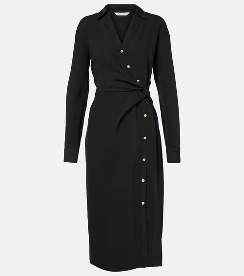 Wright wrapped midi dress