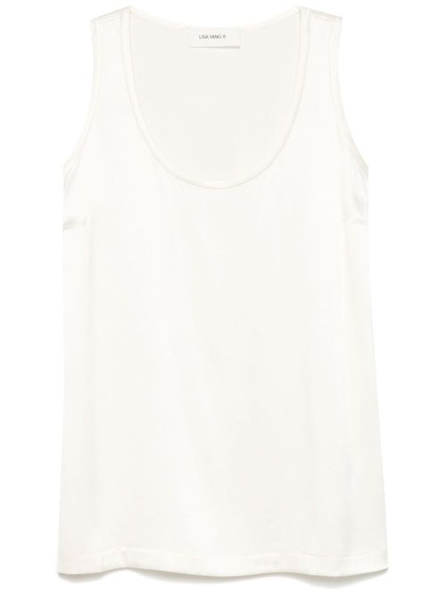 Silk tank top - White
