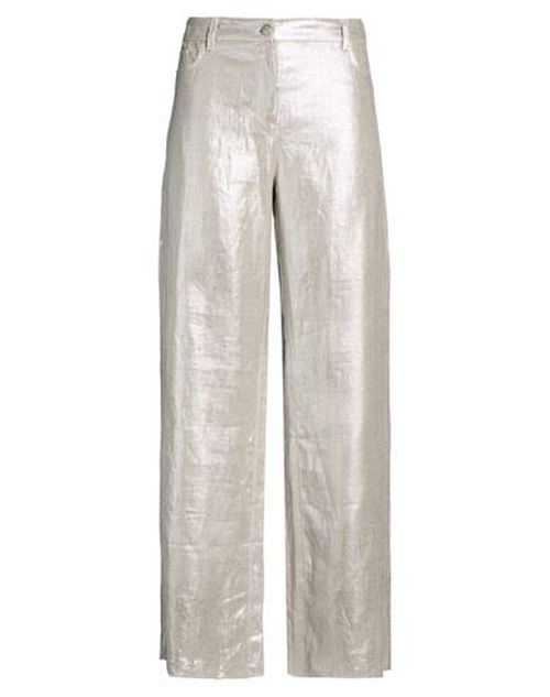 Woman Pants Silver Size 14 Linen