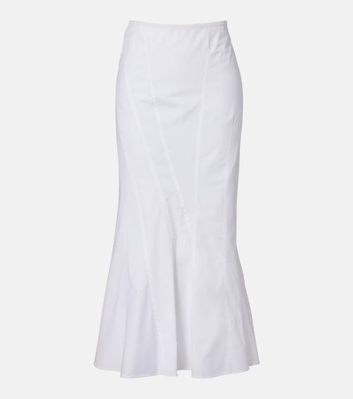 Ora cotton poplin midi skirt