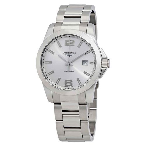 Conquest Silver Dial Stainless Steel Mens 41mm Watch L37594766