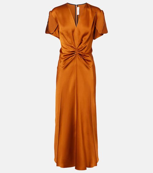 Gathered midi dress