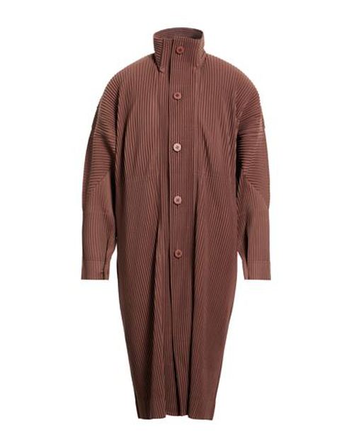 Homme Plissé By Issey Miyake Man Overcoat & Trench Coat Brown Size 1 Polyester