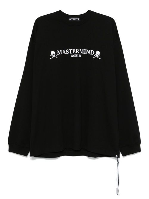 Logo-print long-sleeve T-shirt - Black