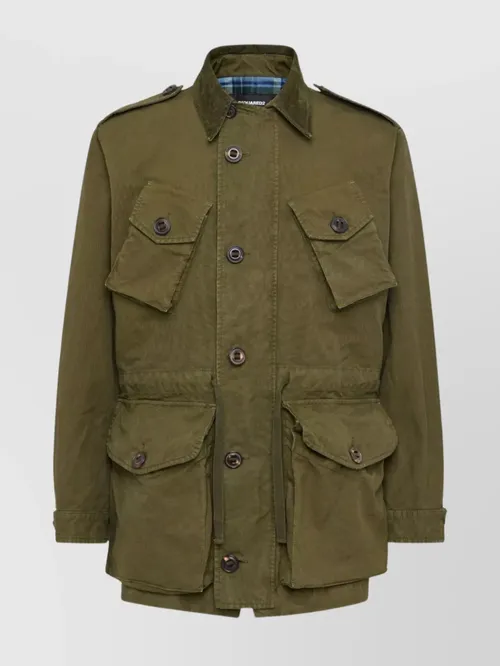 Dsquared2 - utility jacket with epaulettes and pocket