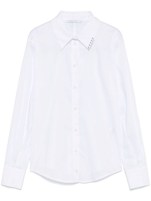 Piercing-detail shirt - White
