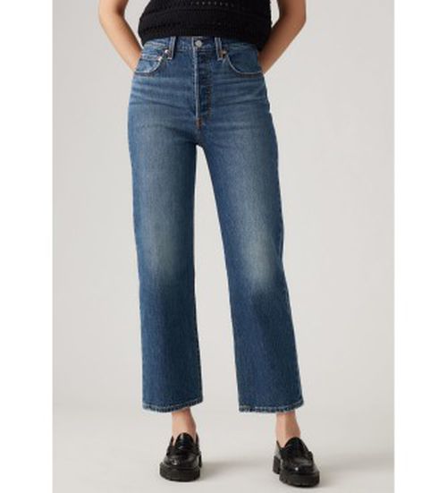Levi's for woman. 72693-0218 Ribcage straight ankle jeans blue (27/29), Casual, Cotton, Denim