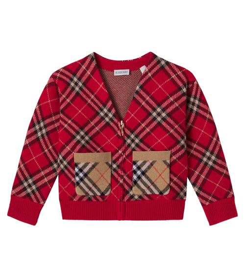 Burberry Check wool cardigan