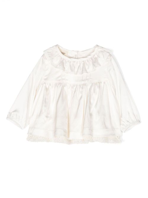 Livia ruffle-collar blouse - Neutrals