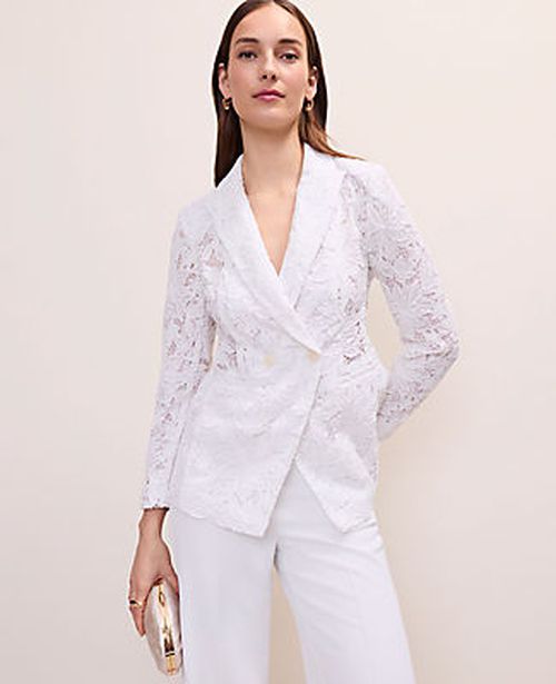 Ann Taylor The Cutaway Blazer in Lace