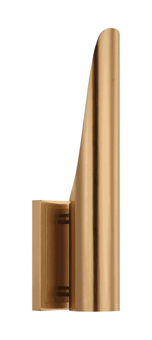 Aged Gold Brass One Light Wall Sconce from the Stylus Collection