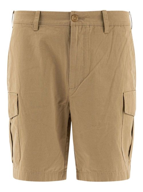 Straight-leg cargo shorts - Neutrals