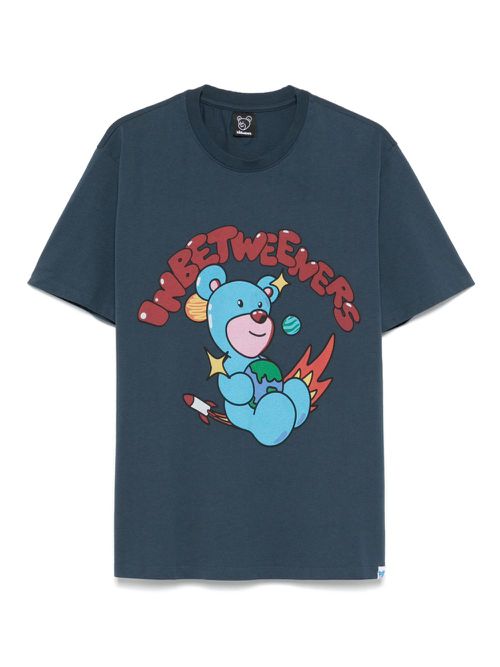 Graphic-print cotton T-shirt - Blue
