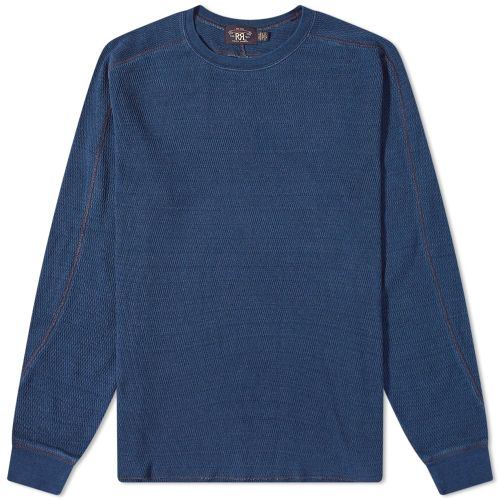 Men's Long Sleeve T-Shirt in Rinsed Blue Indigo