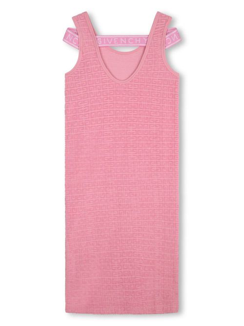 4G jacquard cotton dress - Pink