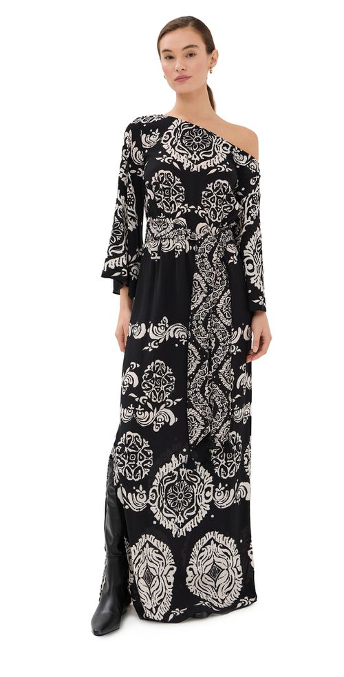 Christy Dress Ornamental Tapestry Onyx Black