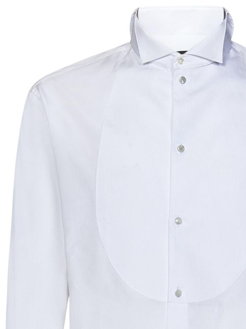 Plastron Cotton Shirt — White