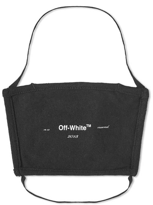 Logo-print face mask - Black