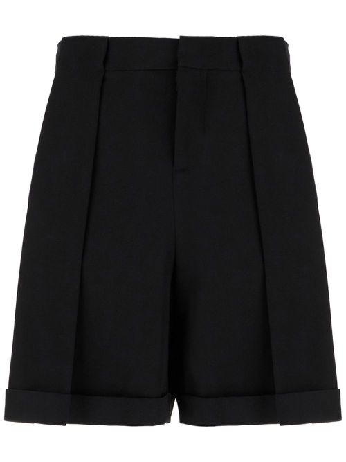 Wool bermuda shorts - Black