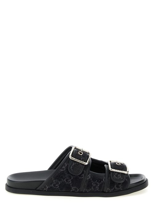 Gg Denim Slides