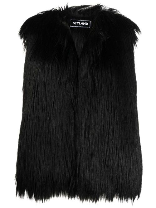 Faux-fur gilet - Black
