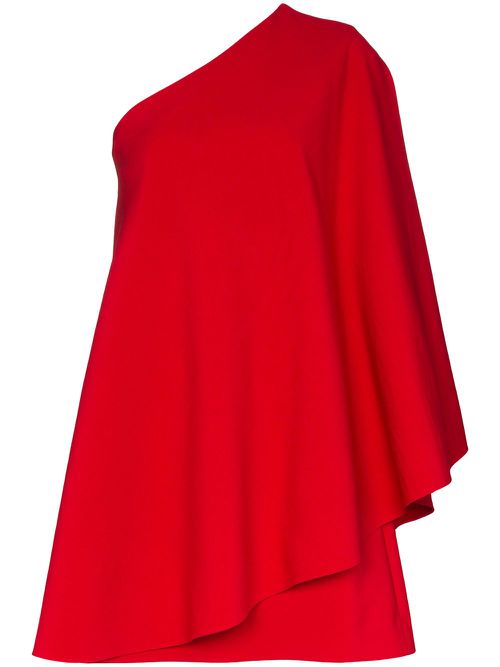 Valentino Garavani one-shoulder flared mini dress - 157RED