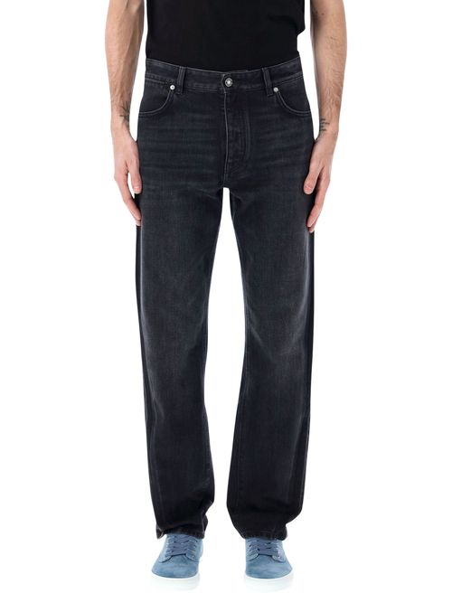 Couture Seam Straight Fit Shadow Washed Jeans