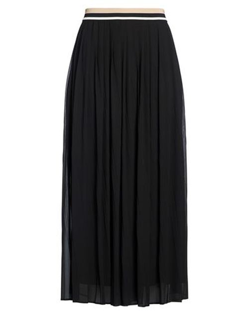 Woman Midi skirt Black Size 10 Polyester