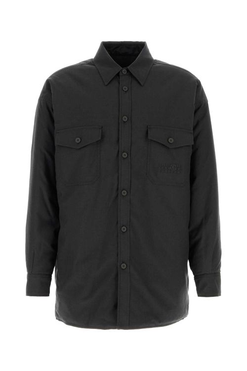 Reversible Cotton-Wool Shirt — Gray