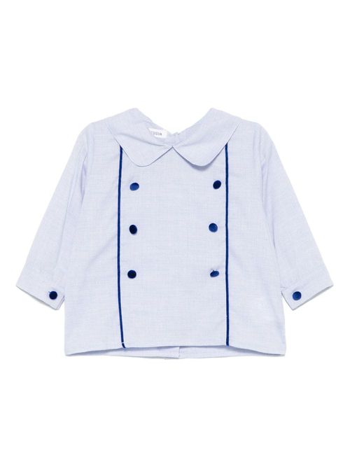 Button-detail shirt - Blue