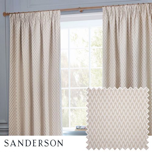 Hutton Jacquard Room Darkening Pencil Pleat Curtains