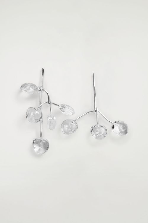 MISMATCHED CASCADING GLASS EARRINGS