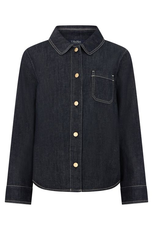 Classic Denim Shirt with Button-Front & Chest Pocket