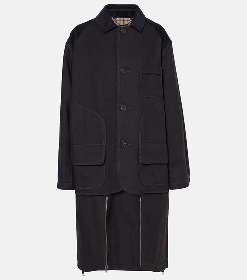 Cotton and wool coat