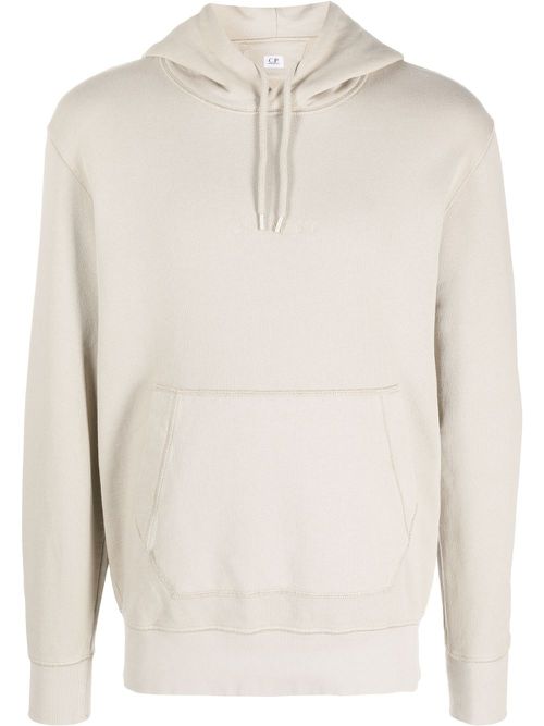 Spray-paint effect cotton hoodie - Neutrals