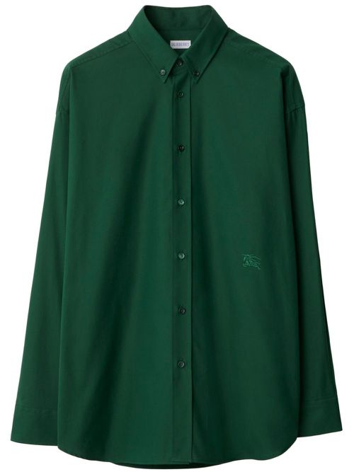 EKD-embroidered cotton shirt - Green