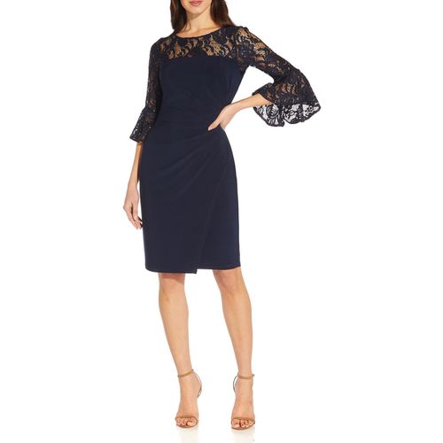 Womens Laced Knee-Length Cocktail and Party Dress