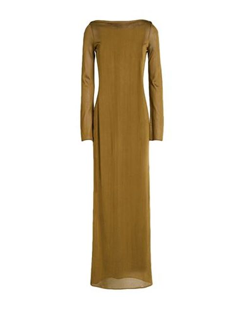 Woman Maxi dress Military green Size S/M Recycled viscose
