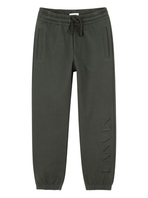 Logo Design Cuffed Hem Pants for Boys