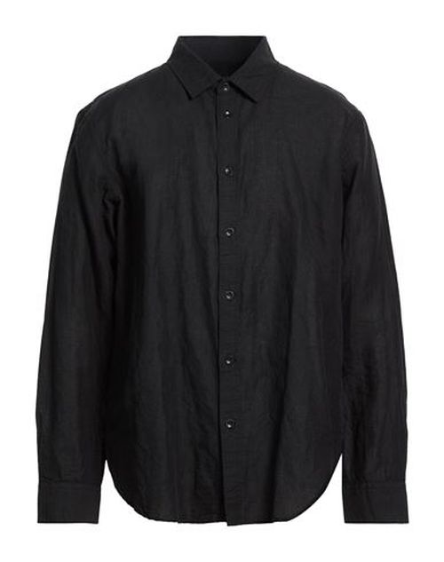 Man Shirt Black Size L Linen, Cotton