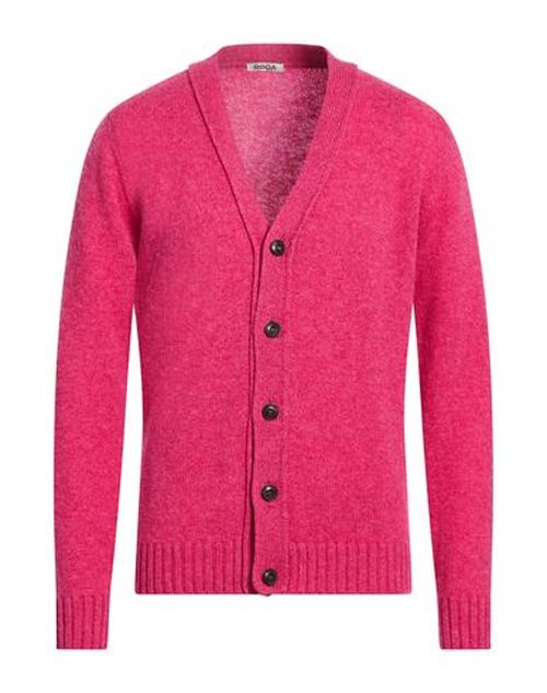 Man Cardigan Magenta Size XL Wool