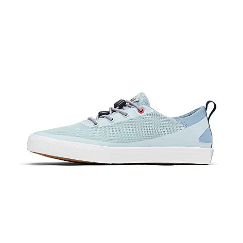 Columbia Women's Bonehead PFG Boat Shoe, Mountain Mist/Collegiate Navy, 9.5